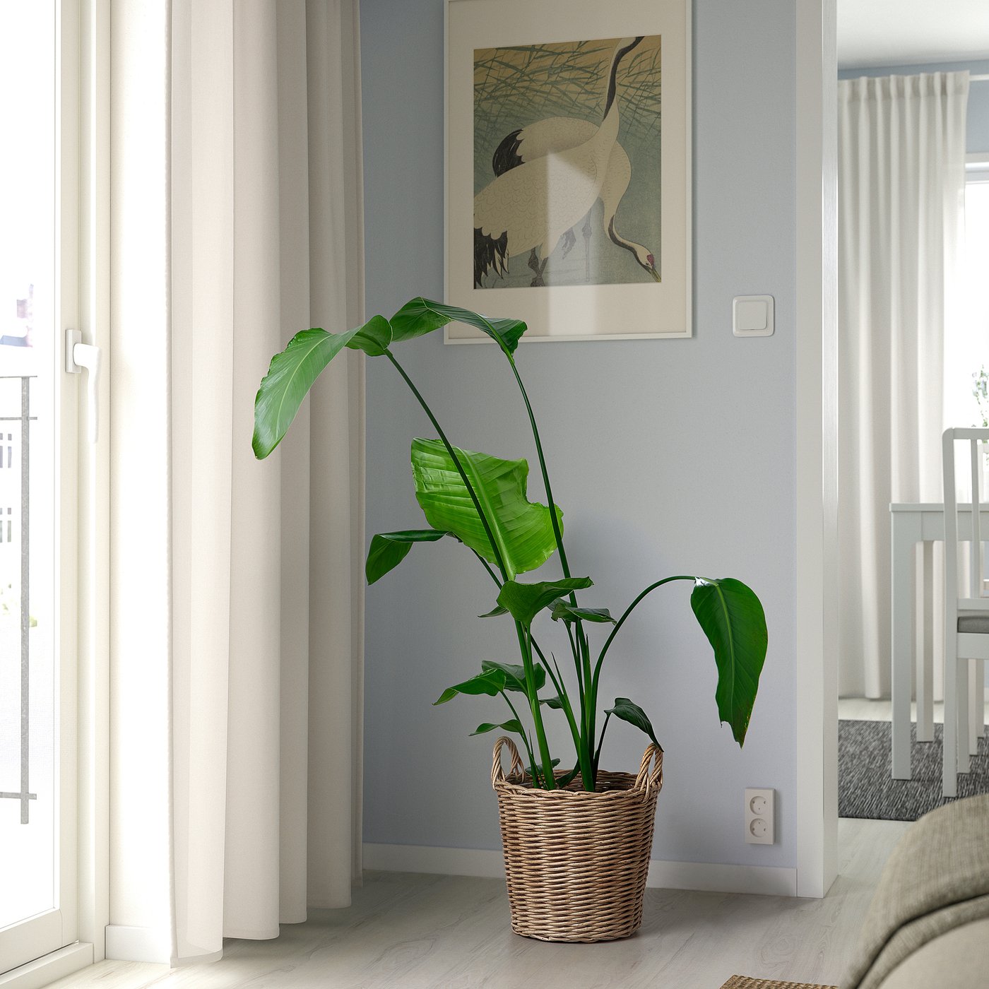 FLODBJÖRK plant pot, in/outdoor light grey-brown, 32 cm