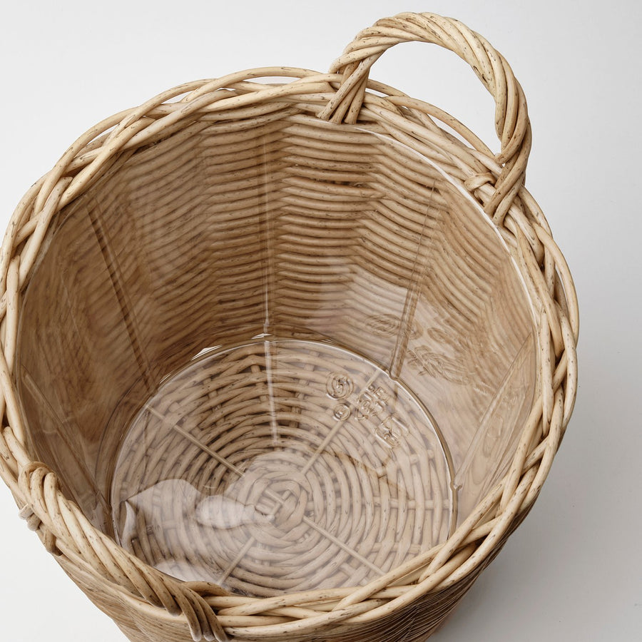 FLODBJÖRK plant pot, in/outdoor light grey-brown, 24 cm