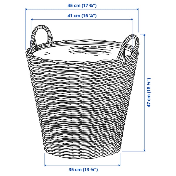 FLODBJÖRK plant pot, in/outdoor light grey-brown, 45 cm