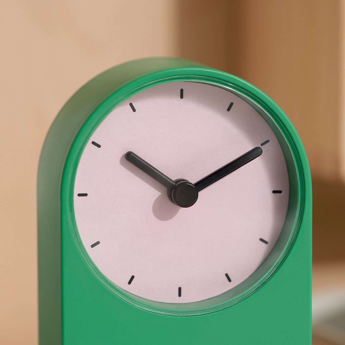 FLODKRÄFTA clock, green/pink, 8x15x4 cm