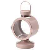 FLODSVALA lantern for tealight, in/outdoor, pale pink, 21 cm