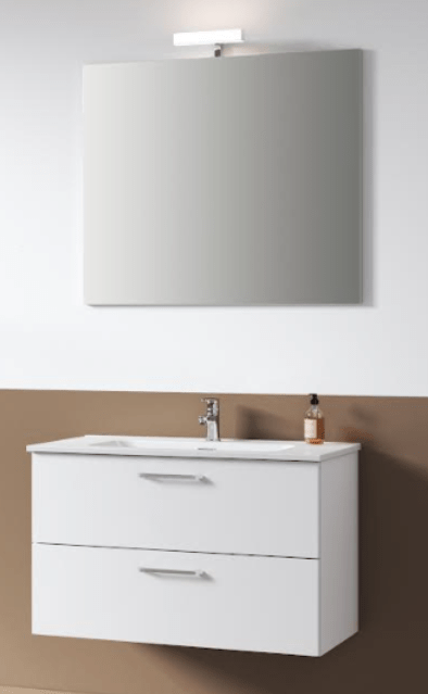 Bricocenter COMPOSIZIONE BAGNO FLORA LACCATO OPACO BIANCO L80