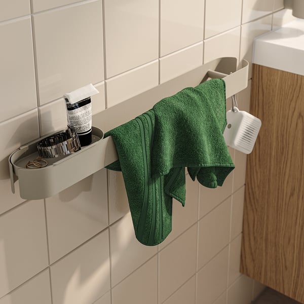 FLORSJÖN towel rail, beige, 62 cm