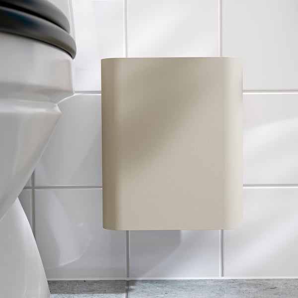 FLORSJÖN garbage bucket, beige, 3 l