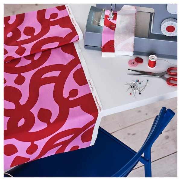 Ikea FLUGBLOMSTER - Pre-cut fabric, pink, 150x300 cm