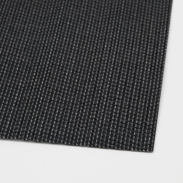 FLYGFISK place mat, dark grey, 38x30 cm