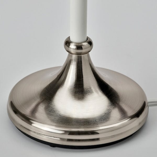 Ikea FLYGHÖJD - Table lamp, nickel-plated/white,54 cm