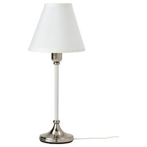 Ikea FLYGHÖJD - Table lamp, nickel-plated/white,54 cm