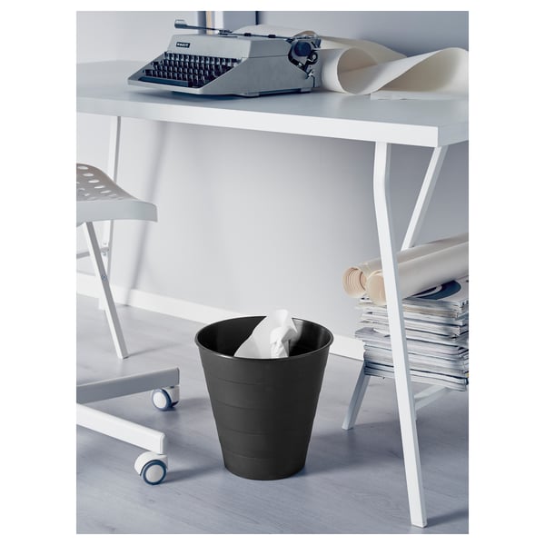 FNISS waste bin, black, 10 l