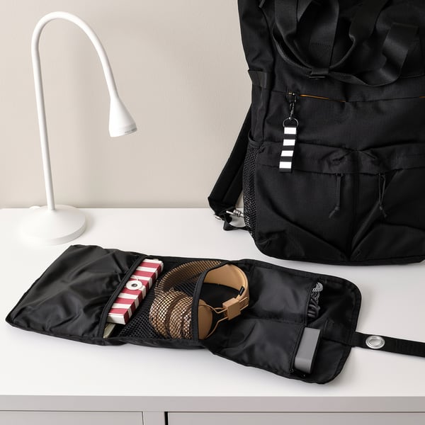 FODERSKOPA cable organizer bag, black, 25x53 cm