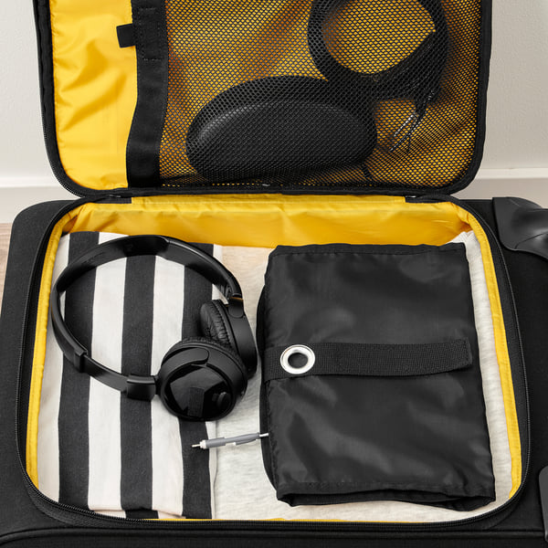 FODERSKOPA cable organizer bag, black, 25x53 cm