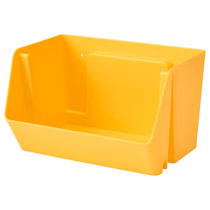 FODERTRÅG organiser for desk/wall, bright yellow, 25x18x15 cm