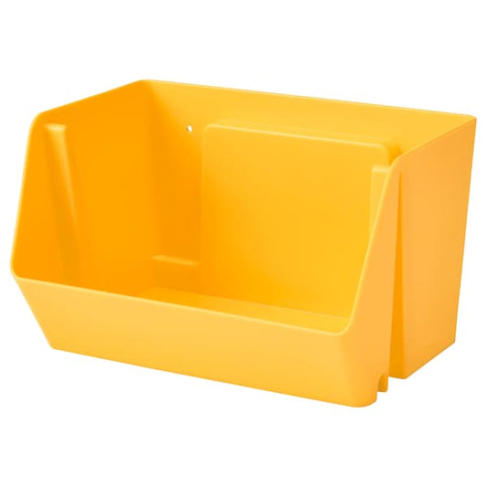 FODERTRÅG - Organiser for desk/wall, bright yellow, 25x18x15 cm