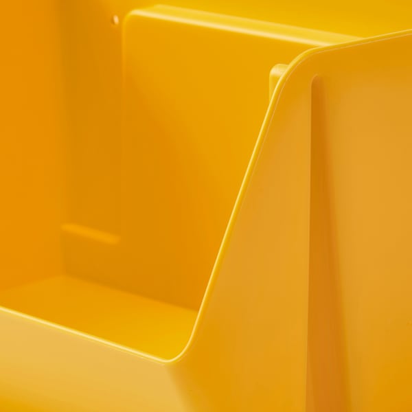 FODERTRÅG organiser for desk/wall, bright yellow, 25x18x15 cm