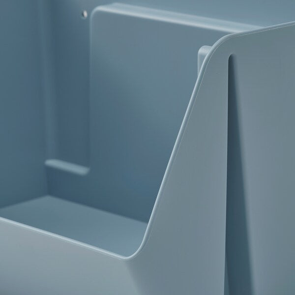 FODERTRÅG - Organiser for desk/wall, grey-blue, 25x18x15 cm