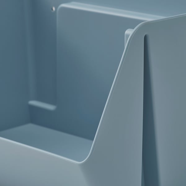 FODERTRÅG organiser for desk/wall, grey-blue, 25x18x15 cm