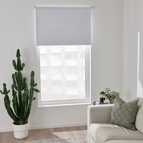 FÖNSTERBLAD - Block-out roller blind, white, 120x155 cm