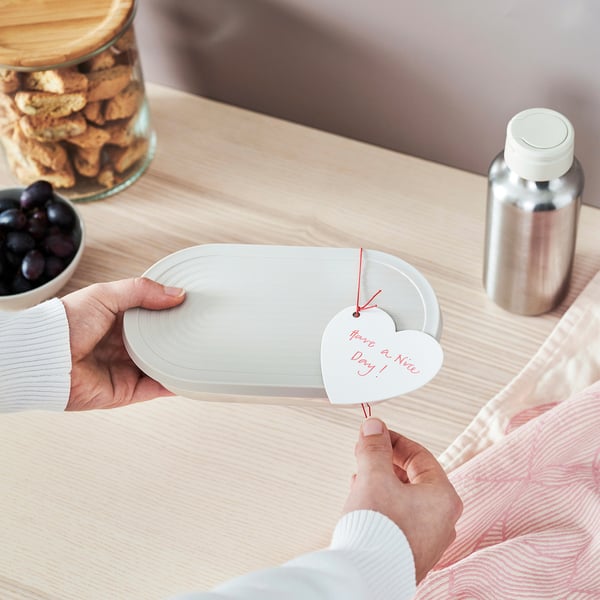 FÖNSTERFIKUS - FÖNSTERFIKUS Label with string, set of 9, white