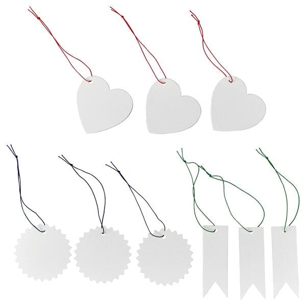 Ikea FÖNSTERFIKUS - Label with string, set of 9, white