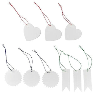 Ikea FÖNSTERFIKUS - Label with string, set of 9, white
