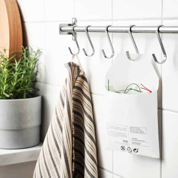 FÖNSTERFIKUS label with string, set of 9, white