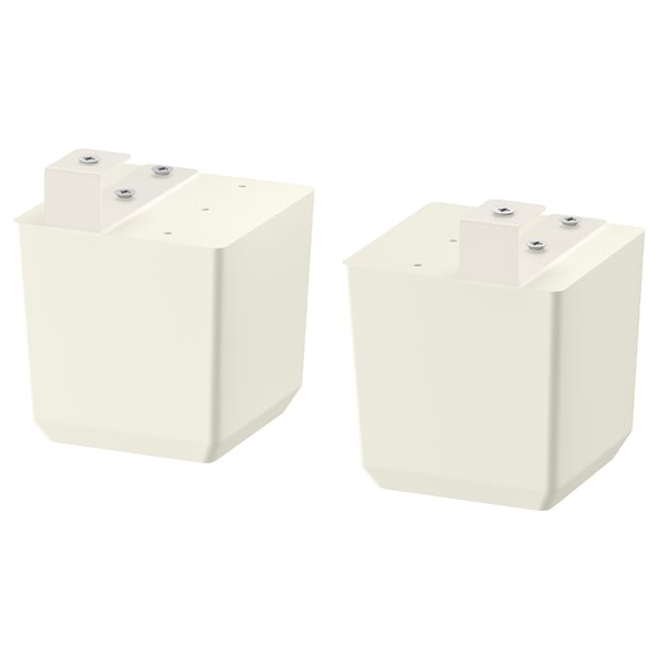 FÖRBÄTTRA leg, off-white, 8 cm, 2 pack
