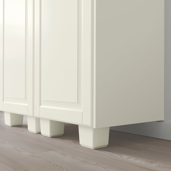 FÖRBÄTTRA leg, off-white, 8 cm, 2 pack