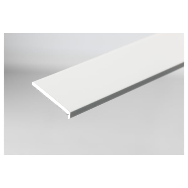 FÖRBÄTTRA cover strip and fittings, white, 59.7x2.2 cm
