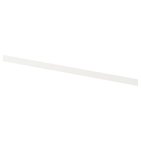 FÖRBÄTTRA cover strip and fittings, white, 59.7x2.2 cm