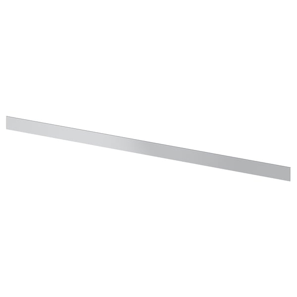 FÖRBÄTTRA cover strip and fittings, stainless steel colour, 59.7x2.2 cm