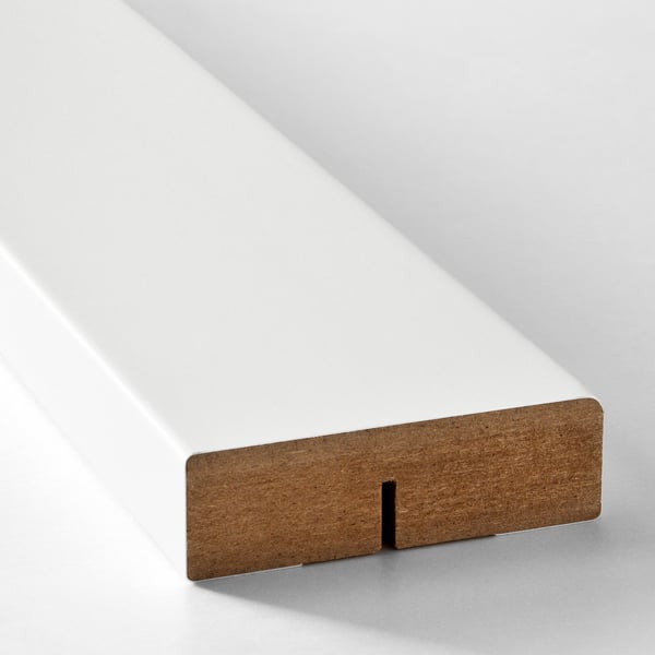 FÖRBÄTTRA rounded deco strip/moulding, matt white, 221 cm