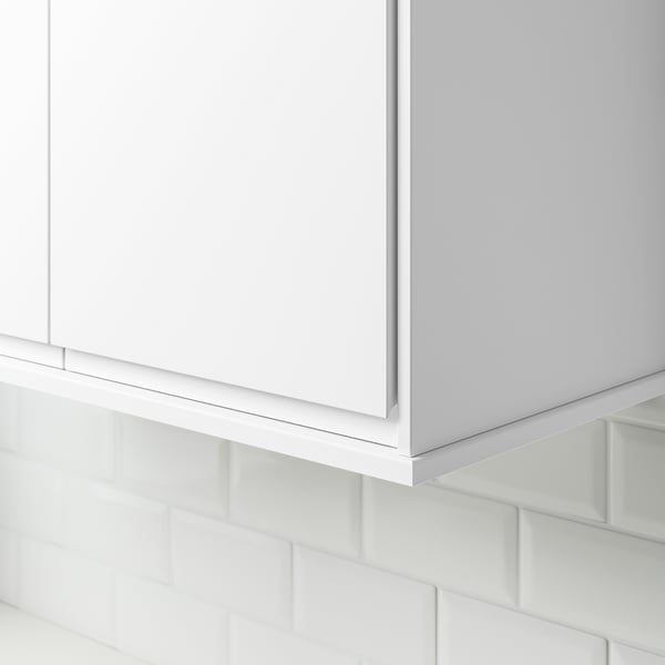 FÖRBÄTTRA rounded deco strip/moulding, matt white, 221 cm