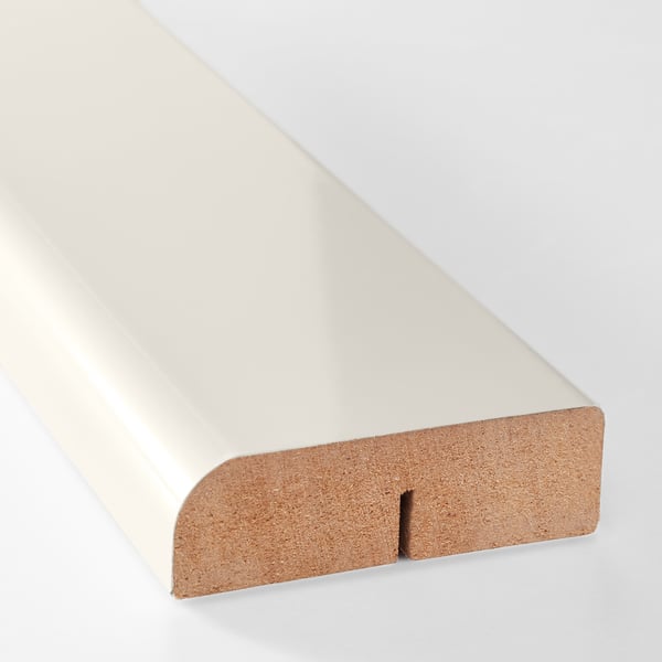 FÖRBÄTTRA rounded deco strip/moulding, off-white, 221 cm