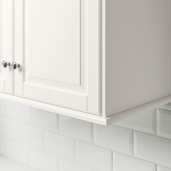 FÖRBÄTTRA rounded deco strip/moulding, off-white, 221 cm