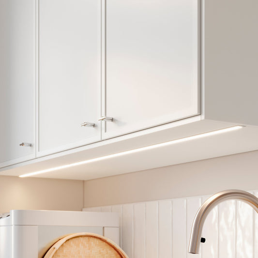 FÖRBÄTTRA cover panel for lighting, matt white, 221 cm