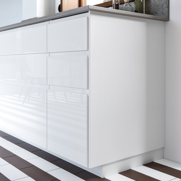 FÖRBÄTTRA cover panel, high-gloss white, 62x80 cm