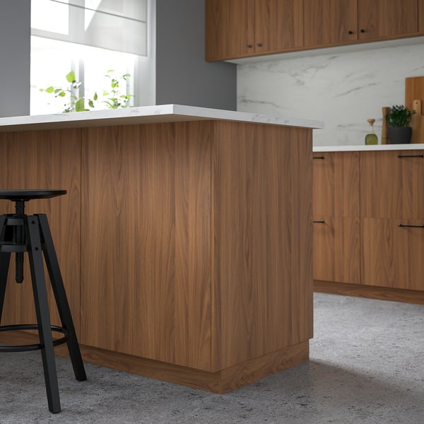FÖRBÄTTRA cover panel, brown walnut effect, 39x103 cm