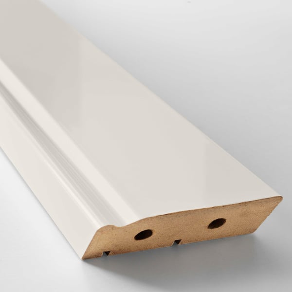 FÖRBÄTTRA decorative plinth, off-white, 221x8 cm