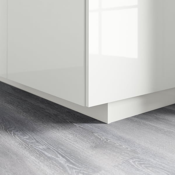FÖRBÄTTRA plinth, high-gloss white, 220x8 cm