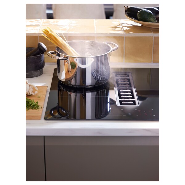 FÖRDELAKTIG Induction hob/integrated extractor 500 black 60 cm , 60 cm