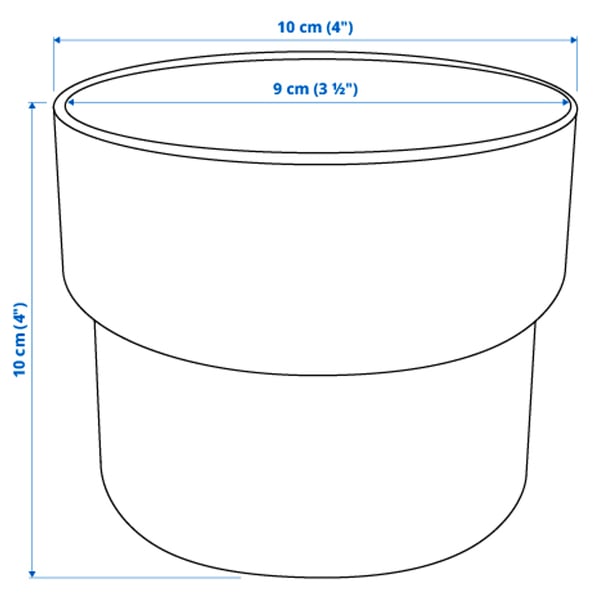 FÖRENLIG plant pot, in/outdoor white, 9 cm