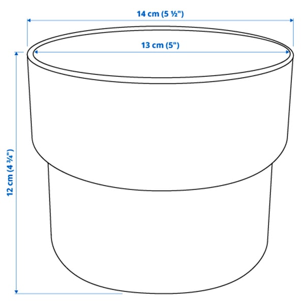 FÖRENLIG plant pot, in/outdoor white, 12 cm