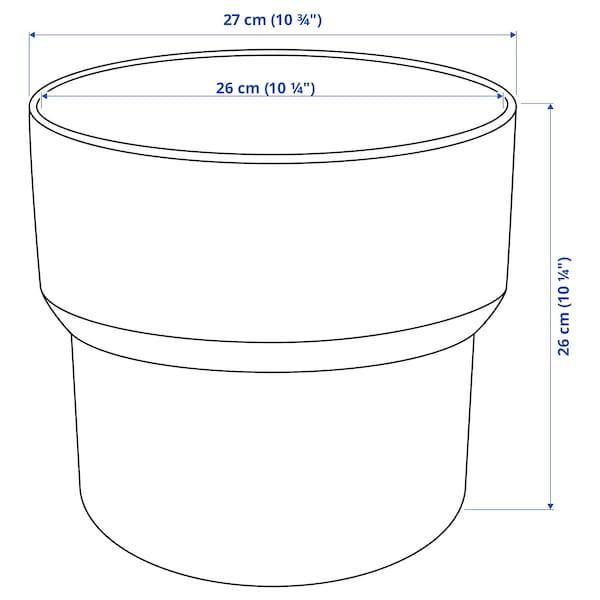 Ikea FÖRENLIG - Plant pot, in/outdoor white, 24 cm