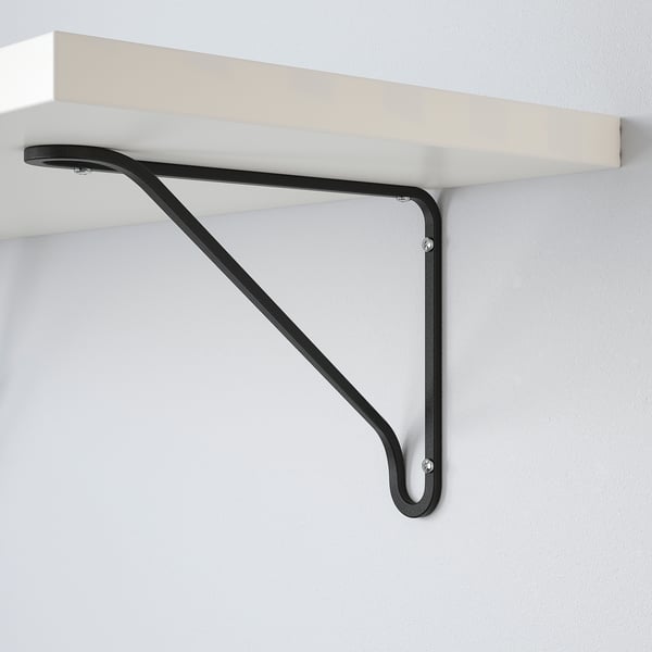 FÖRLÄGGARE bracket, black, 18x25 cm