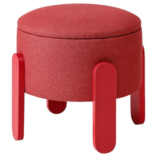FÖRLUNDA pouffe, with storage/Tonerud red, 44 cm