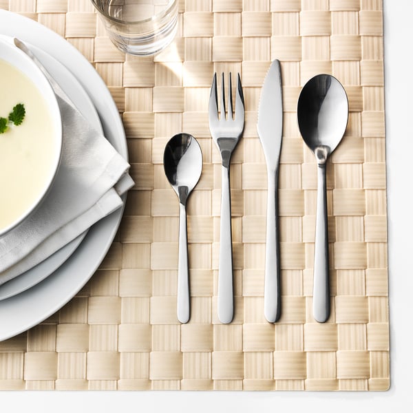 FÖRNUFT fork, stainless steel, 19 cm, 4 pack