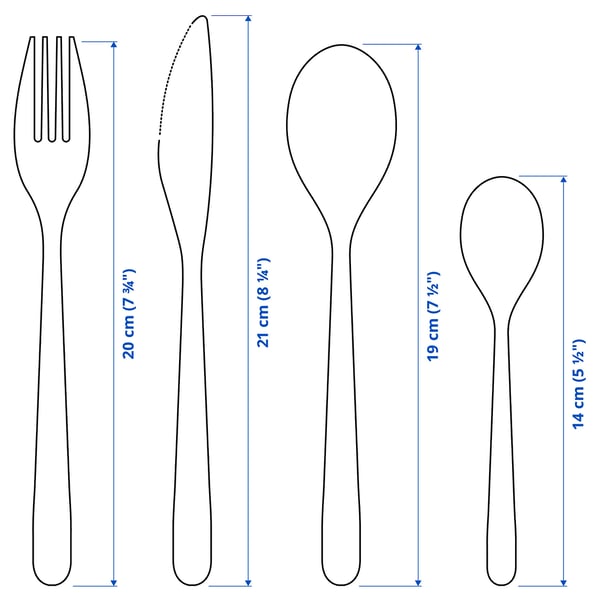 FÖRNUFT 24-piece cutlery set, stainless steel