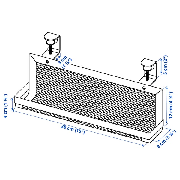 FÖRSÄSONG cable management tray, light green, 38 cm