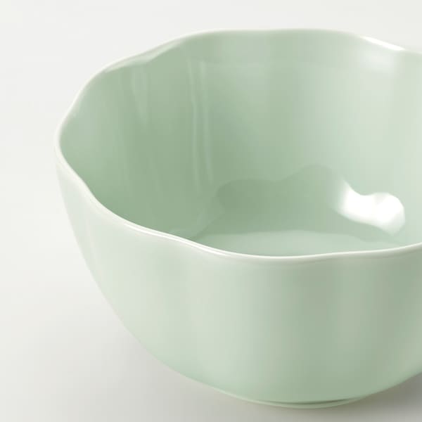 FÖSSTA - Bowl, light green petals,18 cm