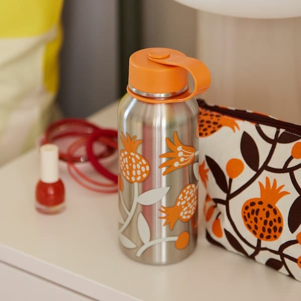 Ikea FÖSSTA - Heat-insulated container, pomegranate/orange,0.5 l